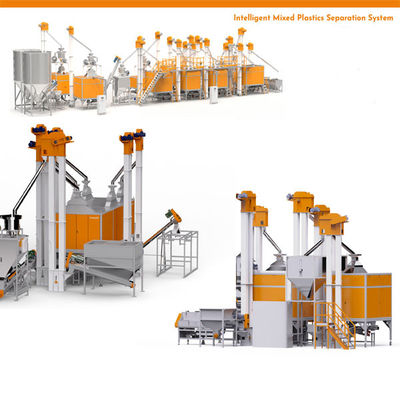 주문 혼합 플라스틱 필름 쉐리더 WEEE / ELV HDPE 재활용 기계 online manufacture