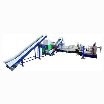 주문 300kg/Hr 수평 플라스틱 펠레팅 재활용 기계 두 단계 컷어 컴팩터 online manufacture