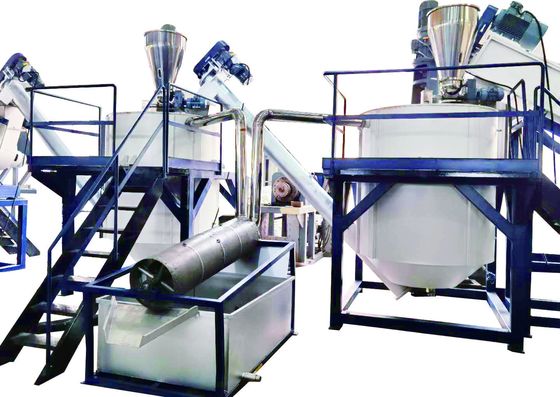 주문 고온 및 유기 잔류 제거를 위한 화학 물질로 된 PET 병 플래크 세척 라인 online manufacture