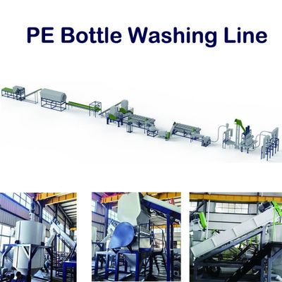 HDPE 플라스틱 세탁 재활용 기계 폐기물 병 재활용 기계 200kw