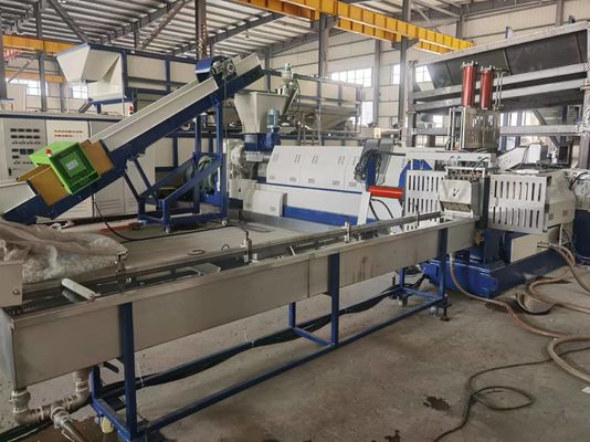 두 단계 단일 나사 추출 기계 LDPE 플라스틱 필름 펠레티제 기계 500 - 1200kg/h